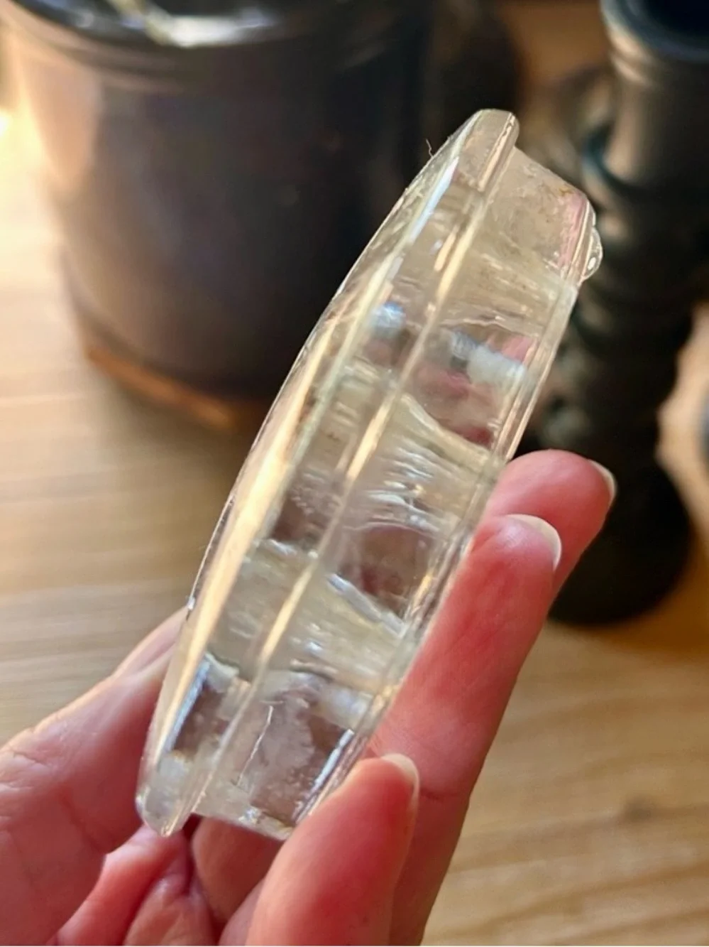 Clear Glass Flower Frog Vase Insert 11 Holes